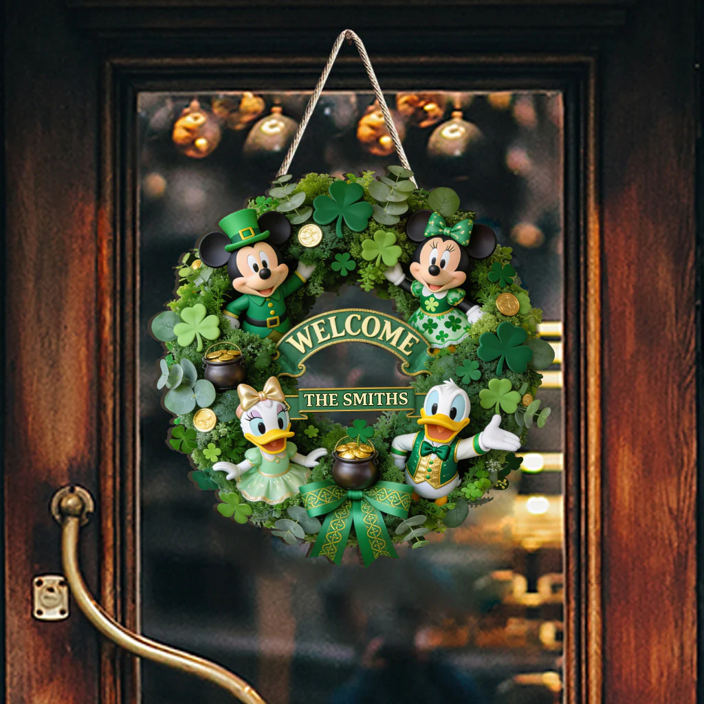 MkMo Magic Mouse Welcome To My Family - Personalized Wood Sign - Gift For Family, Fan Movies, St. Patrick's Day HH01 - Image 3