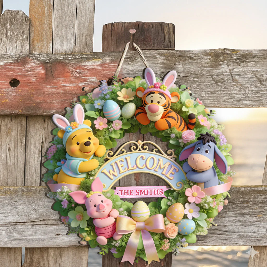 MkMo Magic Mouse Welcome To Our Family - Personalized Custom Shaped Wood Sign - Gift For Family, Easter's Day NL122 - Image 2