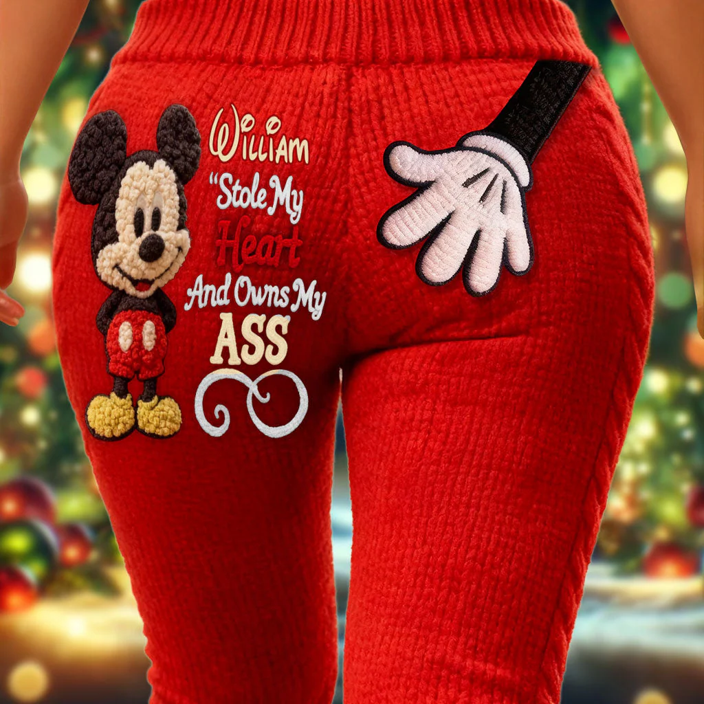 MkMo Magic Mouse You Stole My Heart And Owns My Ass - Personalized Leggings - Christmas Gift For Her HH01
