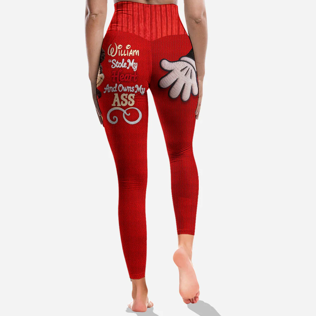 MkMo Magic Mouse You Stole My Heart And Owns My Ass - Personalized Leggings - Christmas Gift For Her HH01 - Image 2