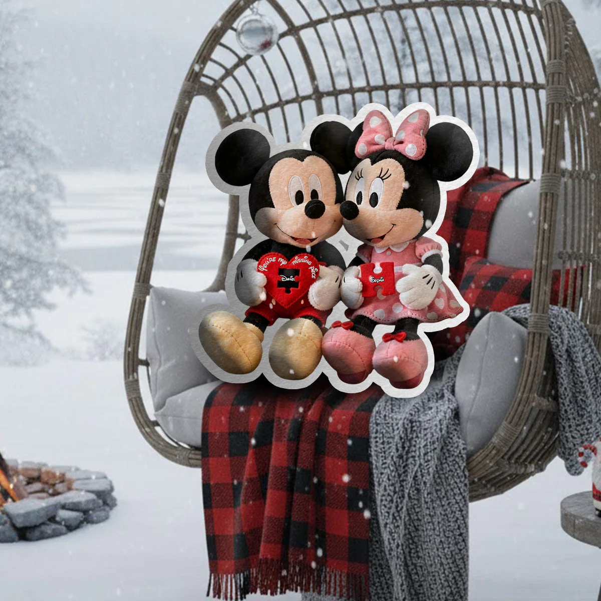 MkMo Magic Mouse You're My Missing Piece - Personalized Custom Shaped Pillow - Gift For Couple, Fan Movies HH01 - Image 2