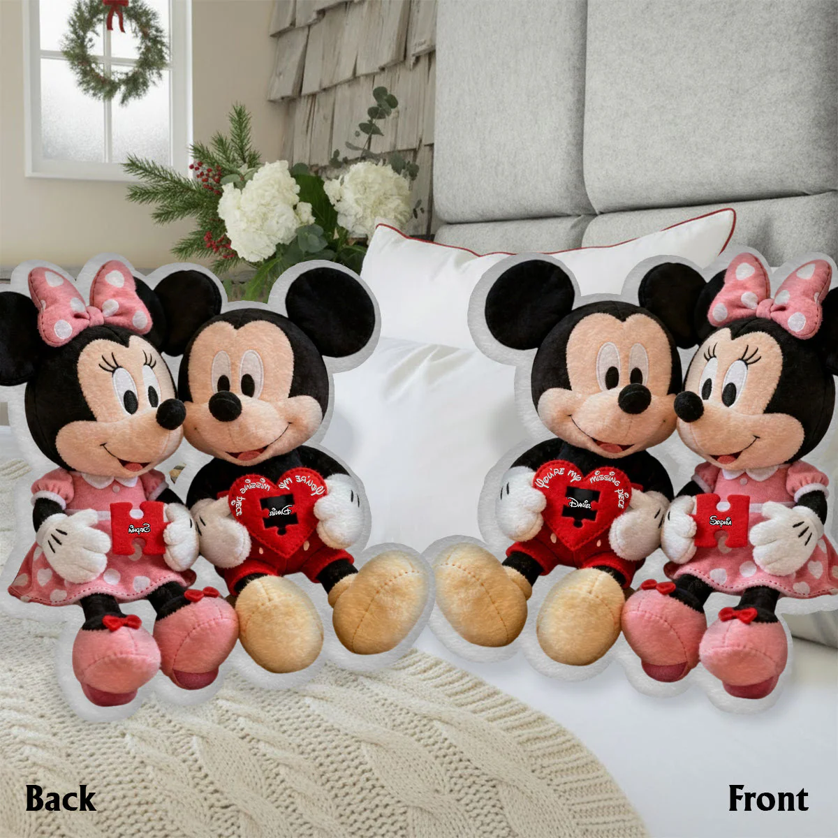 MkMo Magic Mouse You're My Missing Piece - Personalized Custom Shaped Pillow - Gift For Couple, Fan Movies HH01 - Image 6