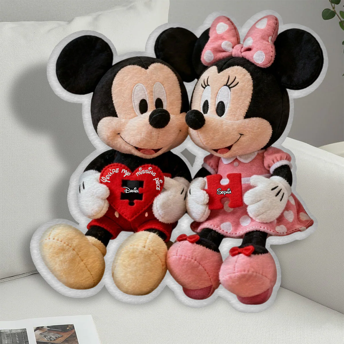 MkMo Magic Mouse You're My Missing Piece - Personalized Custom Shaped Pillow - Gift For Couple, Fan Movies HH01 - Image 7