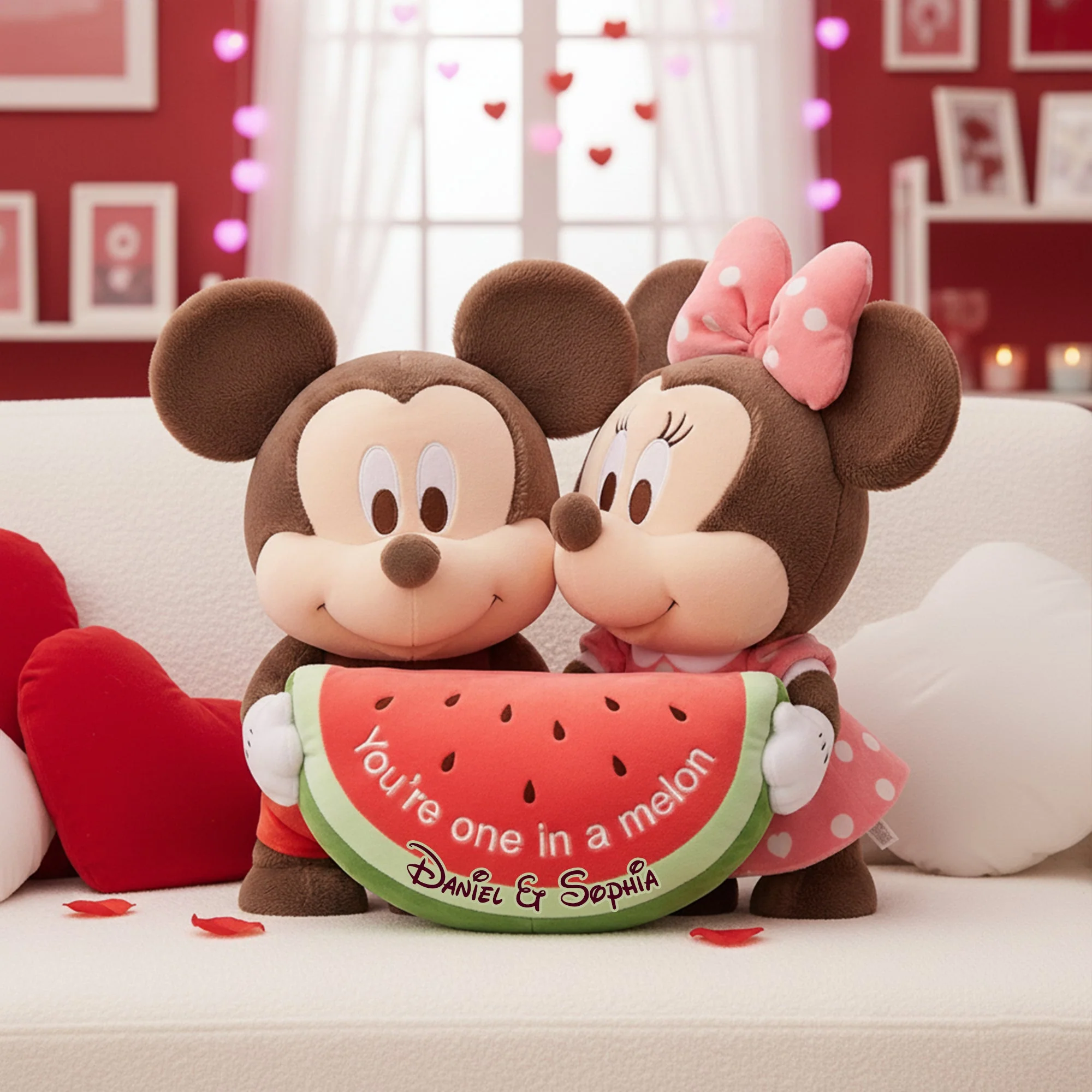 MkMo Magic Mouse You're One In A Melon - Personalized Custom Shape Pillow - Gift For Couple HH01 - Image 2