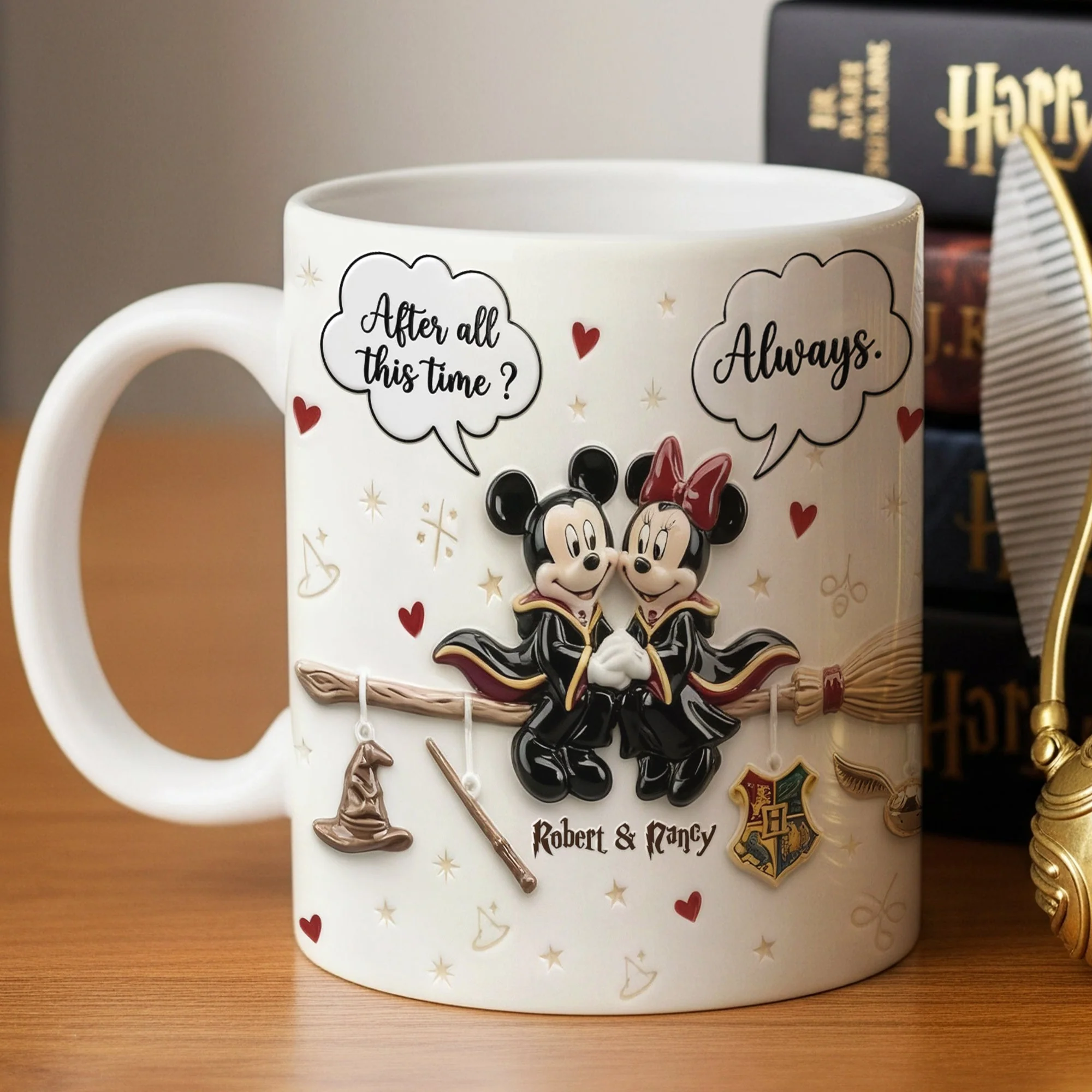 MkMo x Hapo Magic Mouse After All This Time Always - Personalized Edge-To-Edge Mug - Gift For Couples, Movie Fans NL122 - Image 2