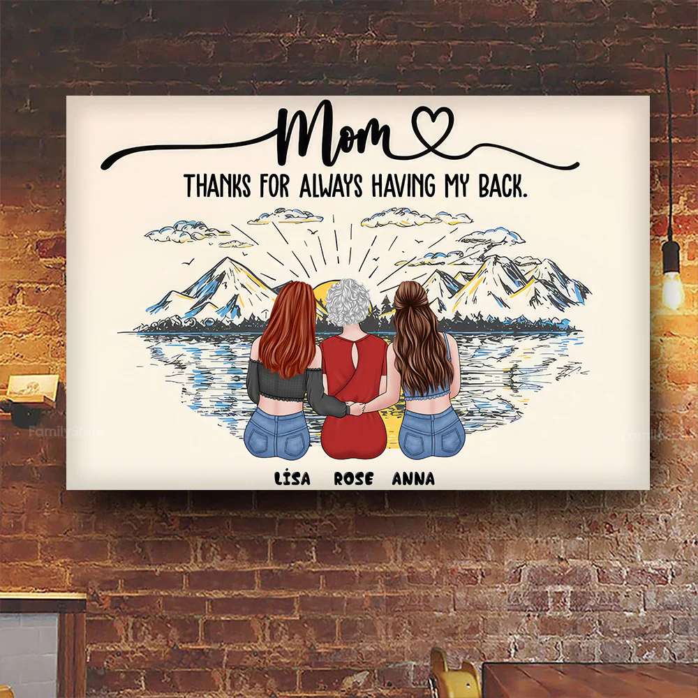 Mom, Forever Your Babies We Will Be - Personalized Canvas Poster - Gift For Mom, Mother's Day | GR24 NA94 - Image 2