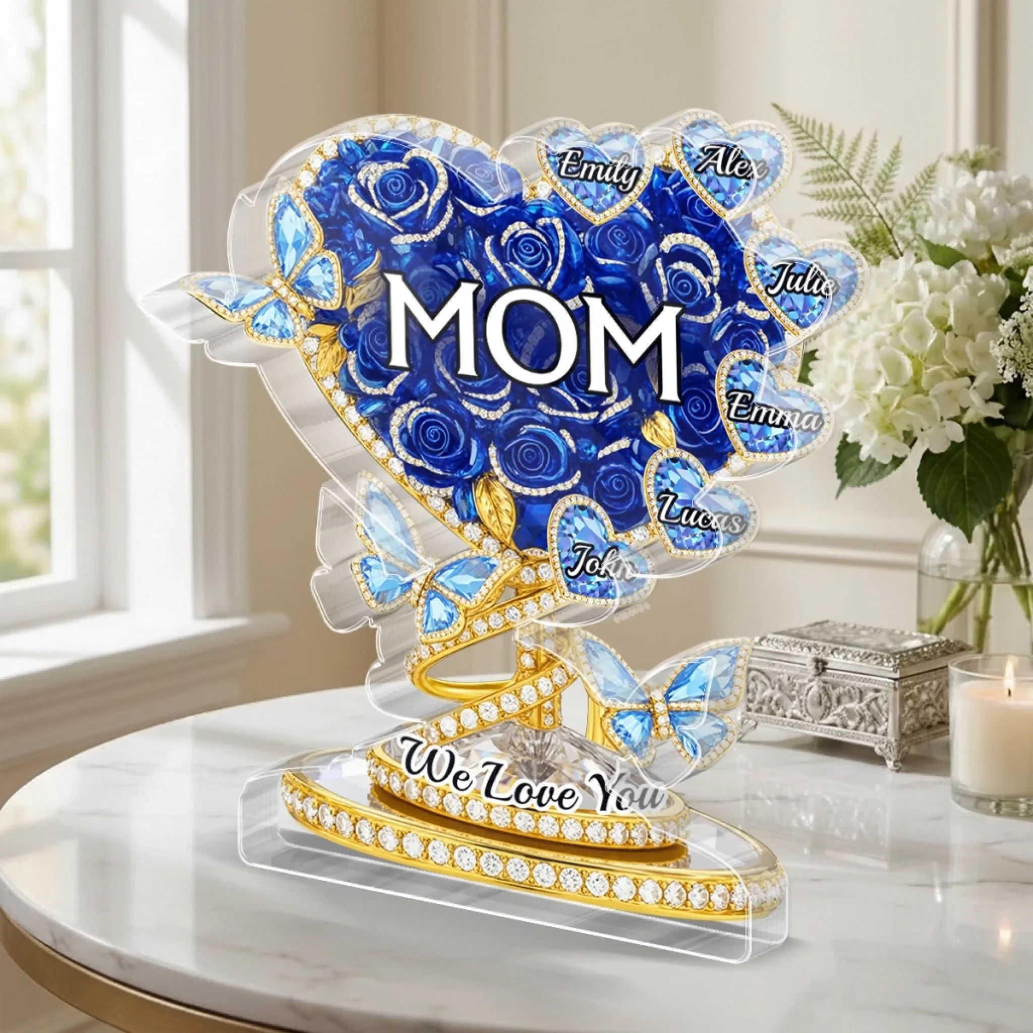 Mom Love Never Fades - Personalized Shape Acrylic Plaque - Gift For Mom, Grandma HN02 - Image 3