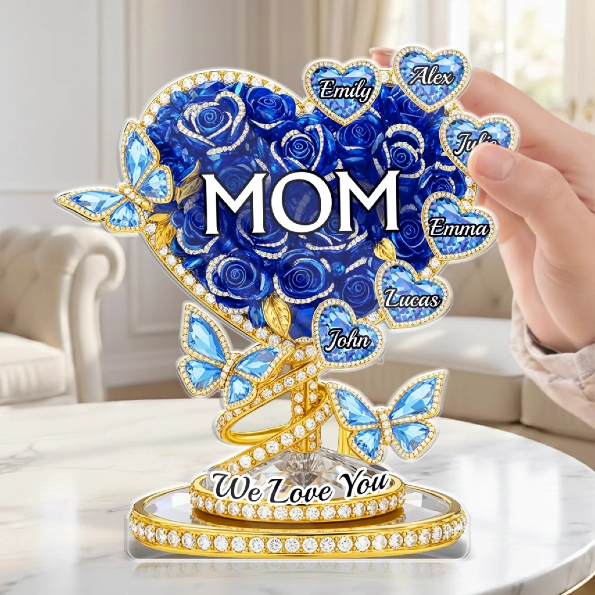 Mom Love Never Fades - Personalized Shape Acrylic Plaque - Gift For Mom, Grandma HN02 - Image 4