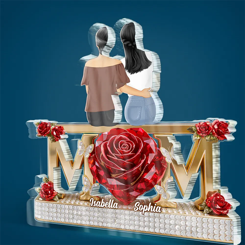 Mother Daughter Forever Together - Personalized Shape Acrylic Plaque - Gift For Mom, Grandma | GR24 HN02 - Image 2