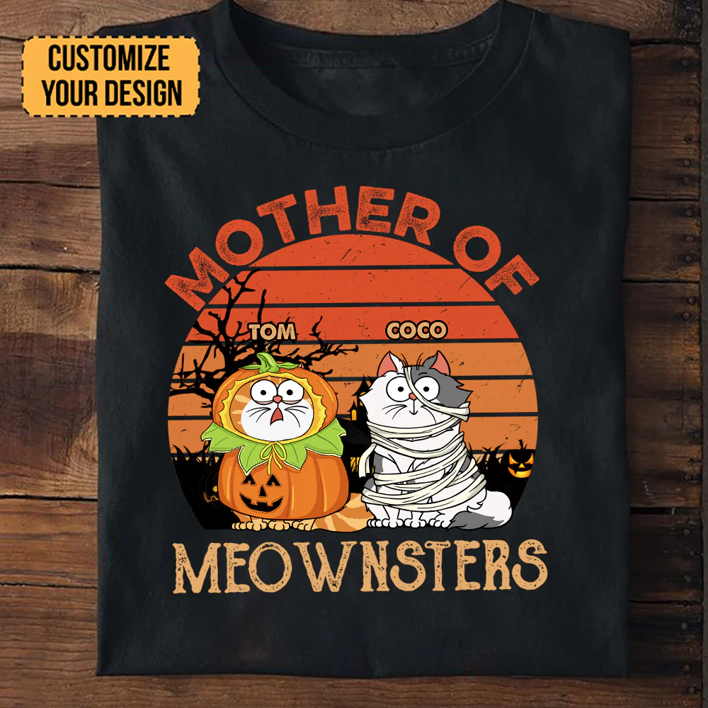 Mother Of Meownsters - Gift For Pet Lovers - Personalized Unisex Tshirt - CLP01 NH96 - Image 2