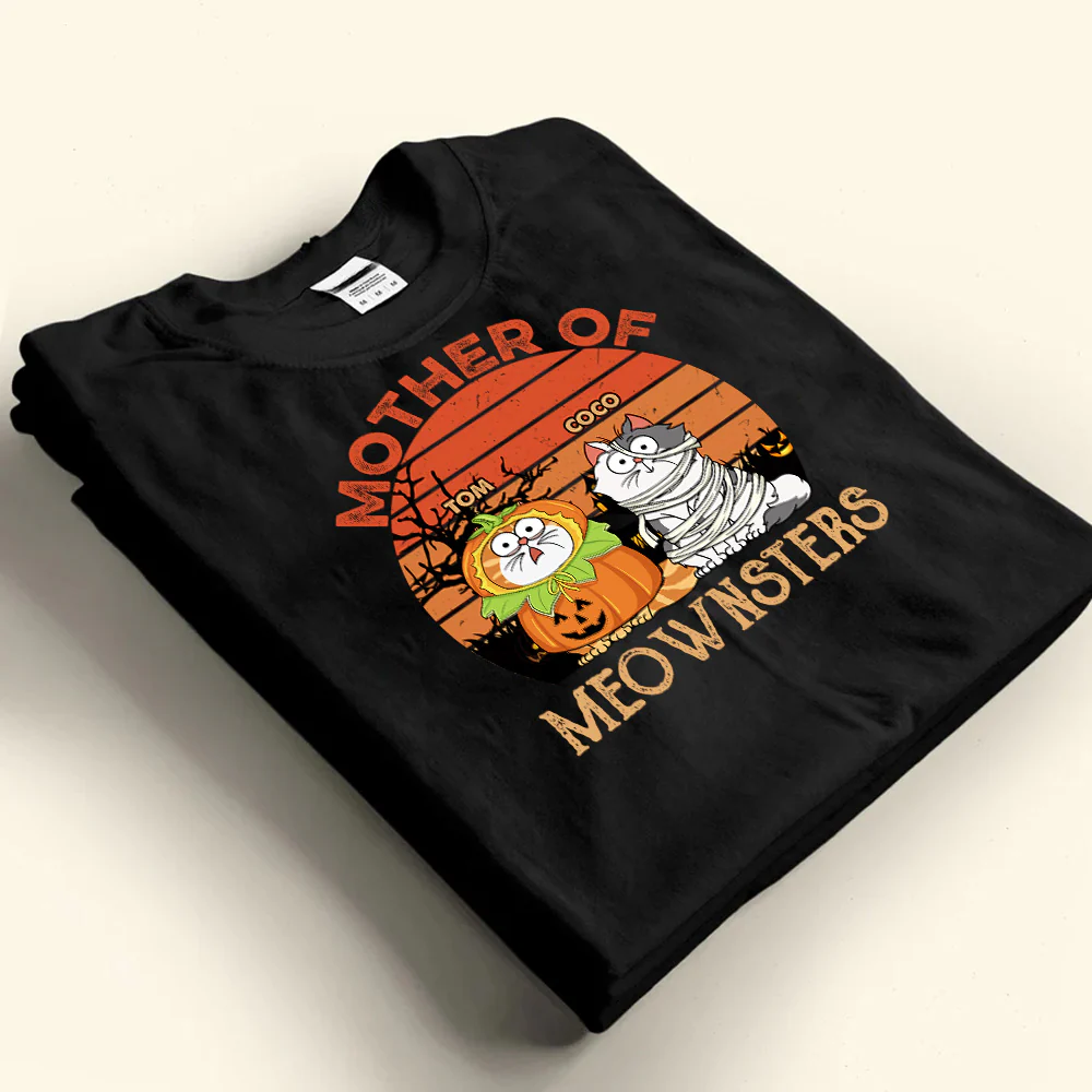 Mother Of Meownsters - Gift For Pet Lovers - Personalized Unisex Tshirt - CLP01 NH96 - Image 3