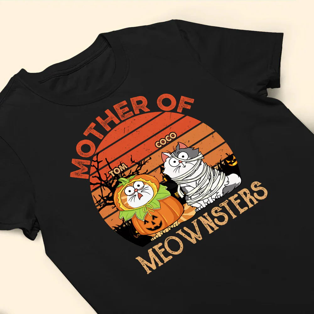 Mother Of Meownsters - Gift For Pet Lovers - Personalized Unisex Tshirt - CLP01 NH96 - Image 4