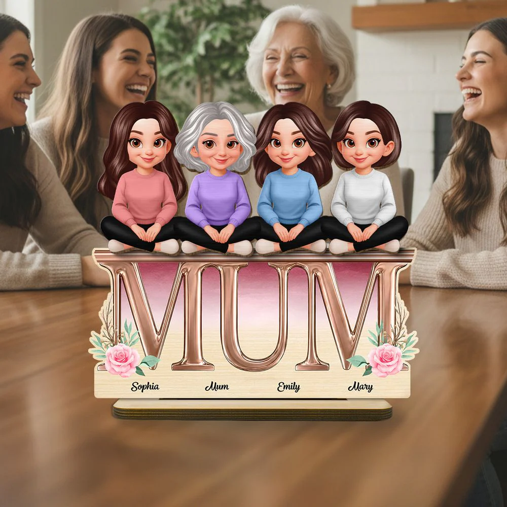 MUM And Daughters Sons - Personalized Wooden Plaque - Gift For Mom, Grandma | GR25 HN02 - Image 3