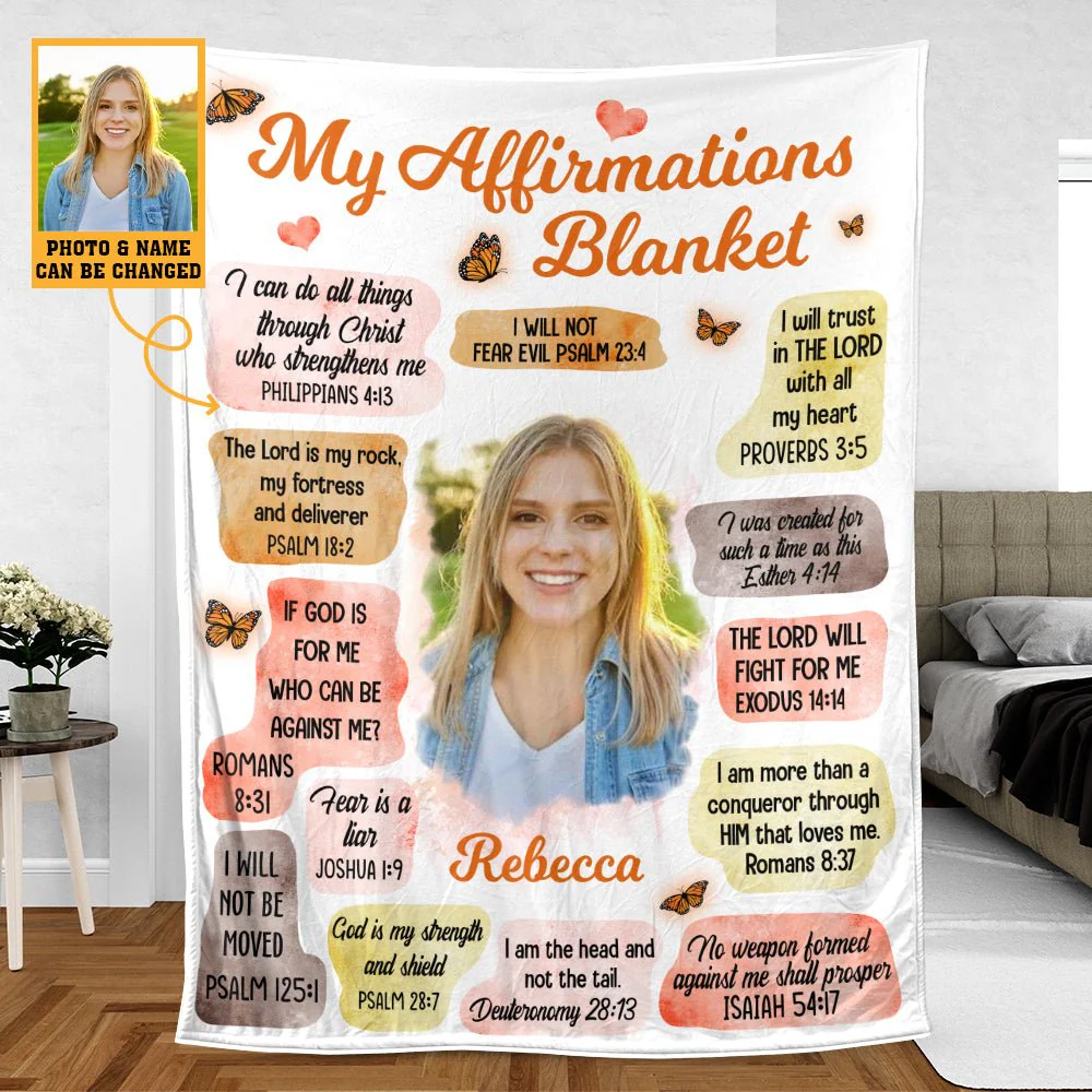My Affirmations - Personalized Blanket - Meaningful Birthday Gifts TD118 - Image 2