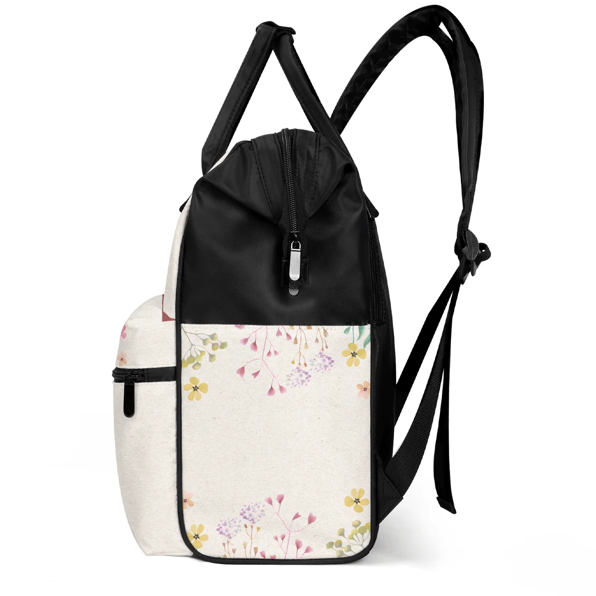 My Books & Birth Flower - Personalized Duckbilled Backpack - Gift For Book Lovers, Readers, Women |  CLB2 HN02 - Image 2