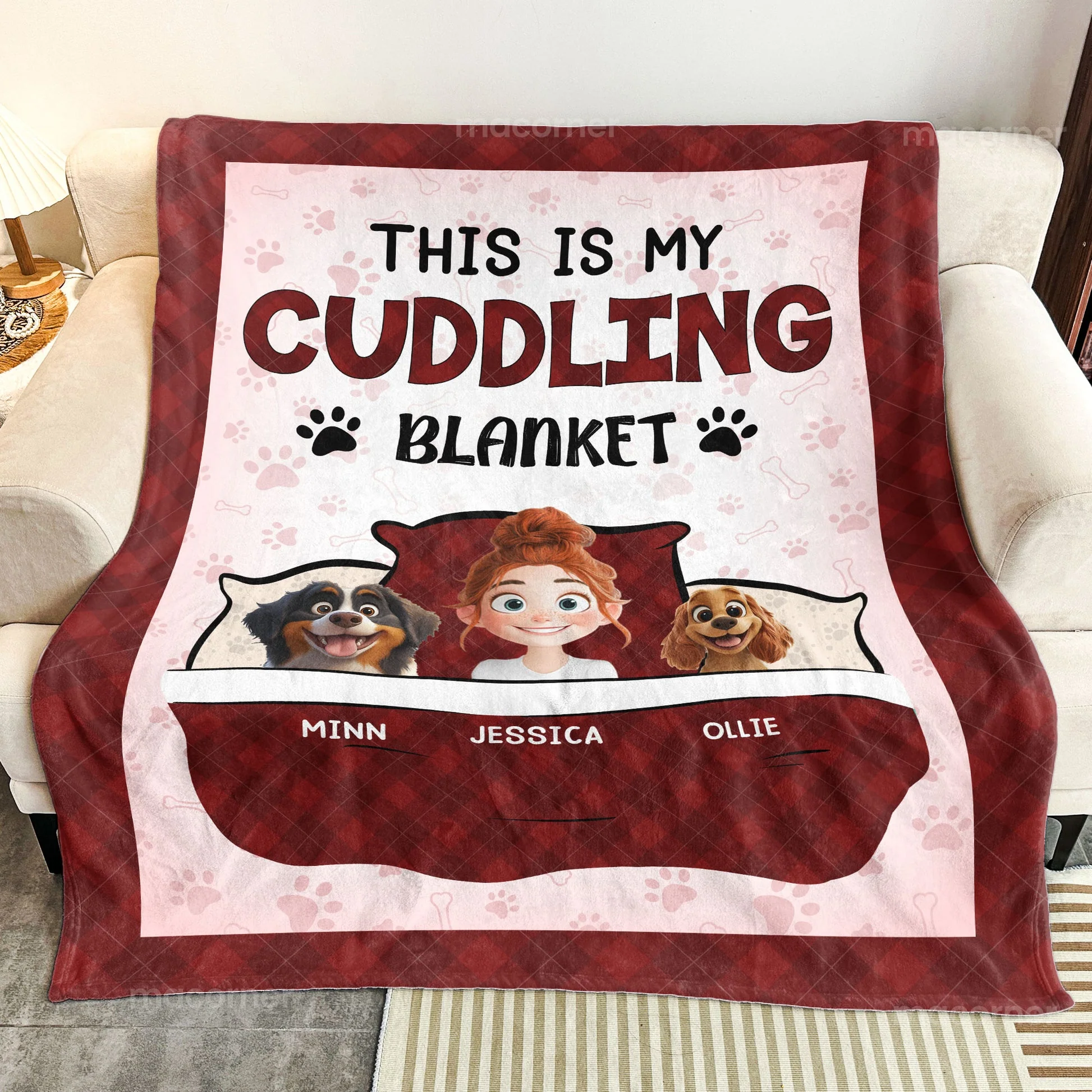 My Cuddling Blanket Cartoon Pet - Personalized Blanket - Gift For Pet Lovers, Dog Lovers, Cat Lovers | CLP15 NA94 - Image 3