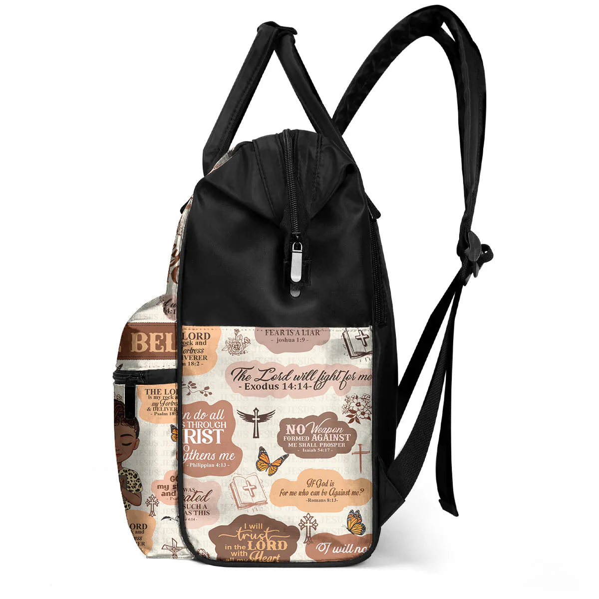 My Daily Affirmations With Bible Verses - Personalized Duckbilled Backpack - Christian Gift For Black Women | CLGOD05. God Girl HH01 - Image 3