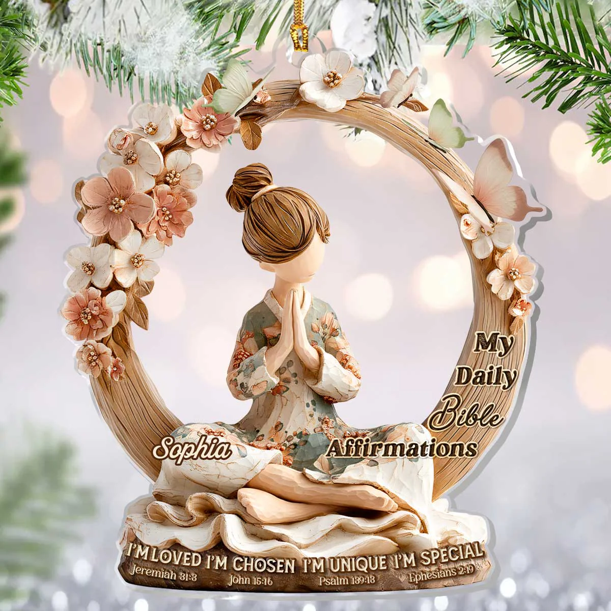 My Daily Bible Affirmations - Personalized 1-Layer Acrylic Ornament HL128