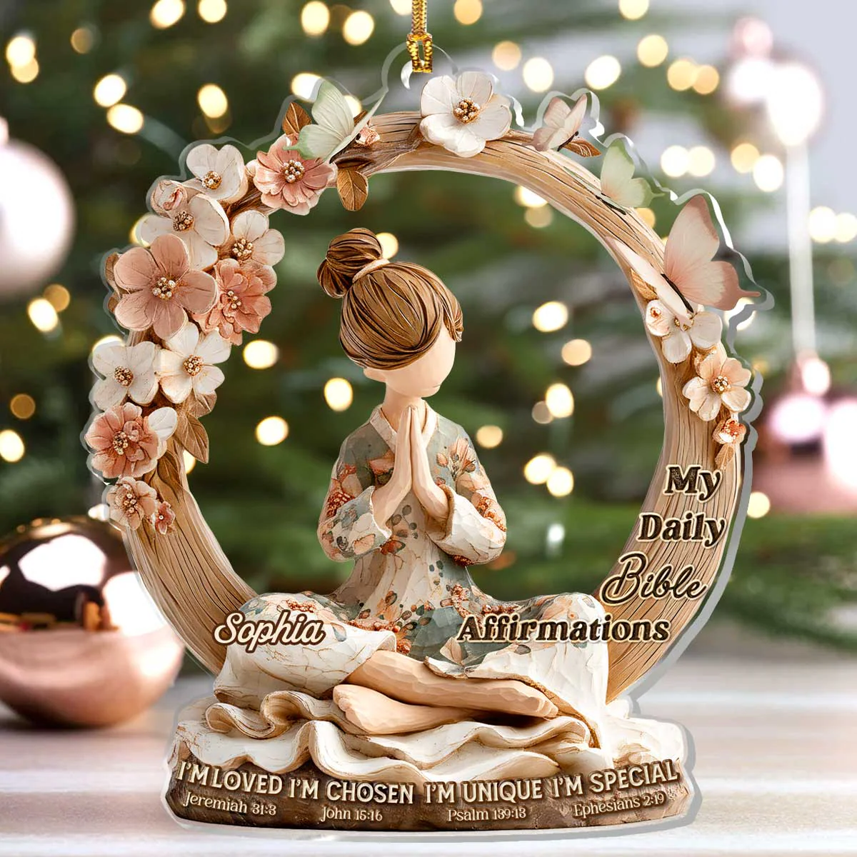 My Daily Bible Affirmations - Personalized 1-Layer Acrylic Ornament HL128 - Image 4