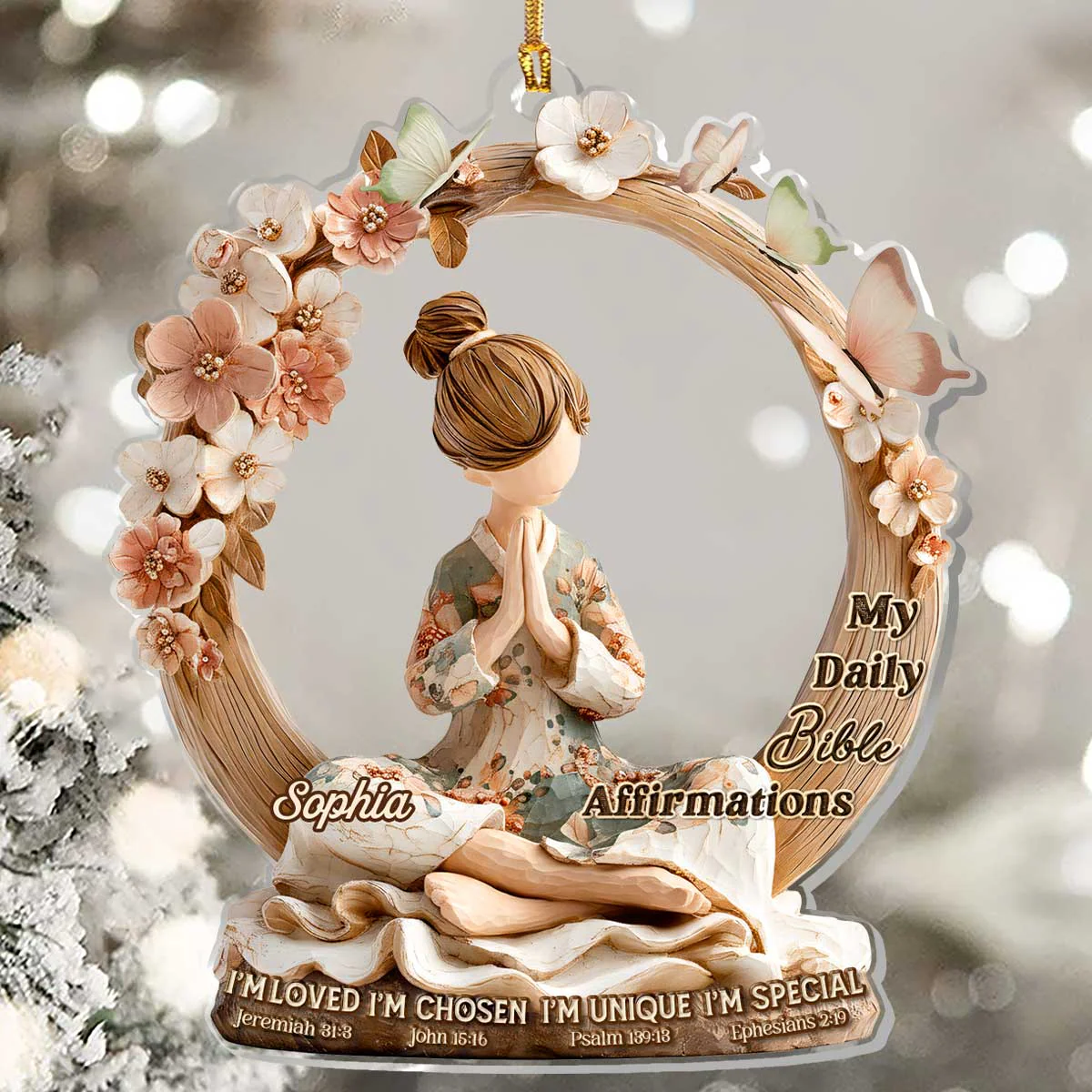 My Daily Bible Affirmations - Personalized 1-Layer Acrylic Ornament HL128 - Image 5