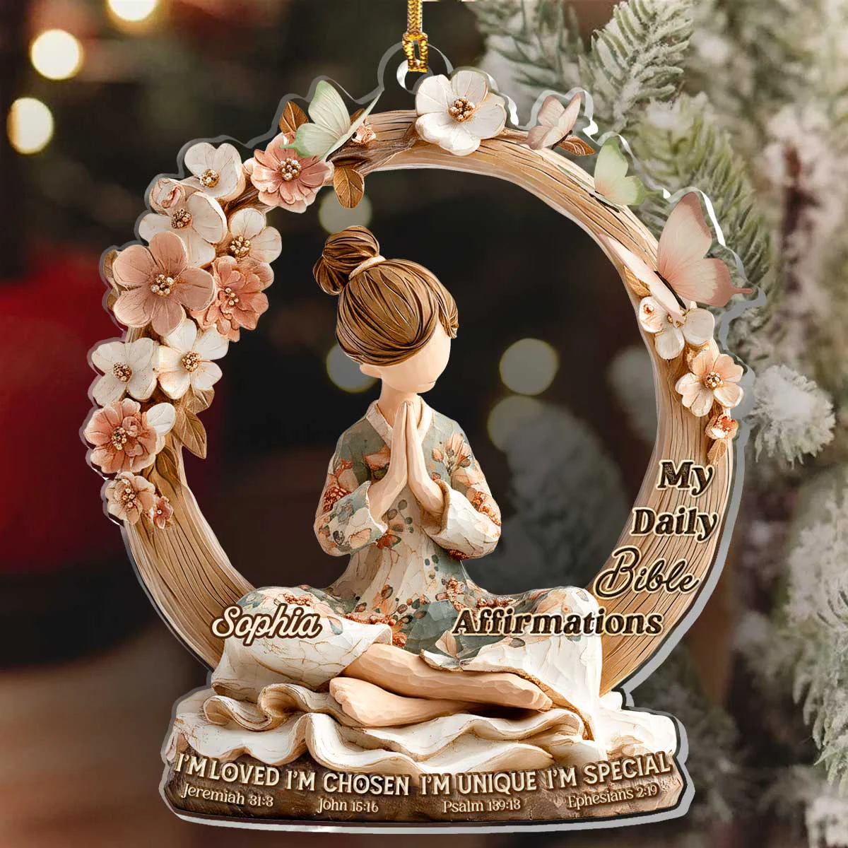 My Daily Bible Affirmations - Personalized 1-Layer Acrylic Ornament HL128 - Image 6