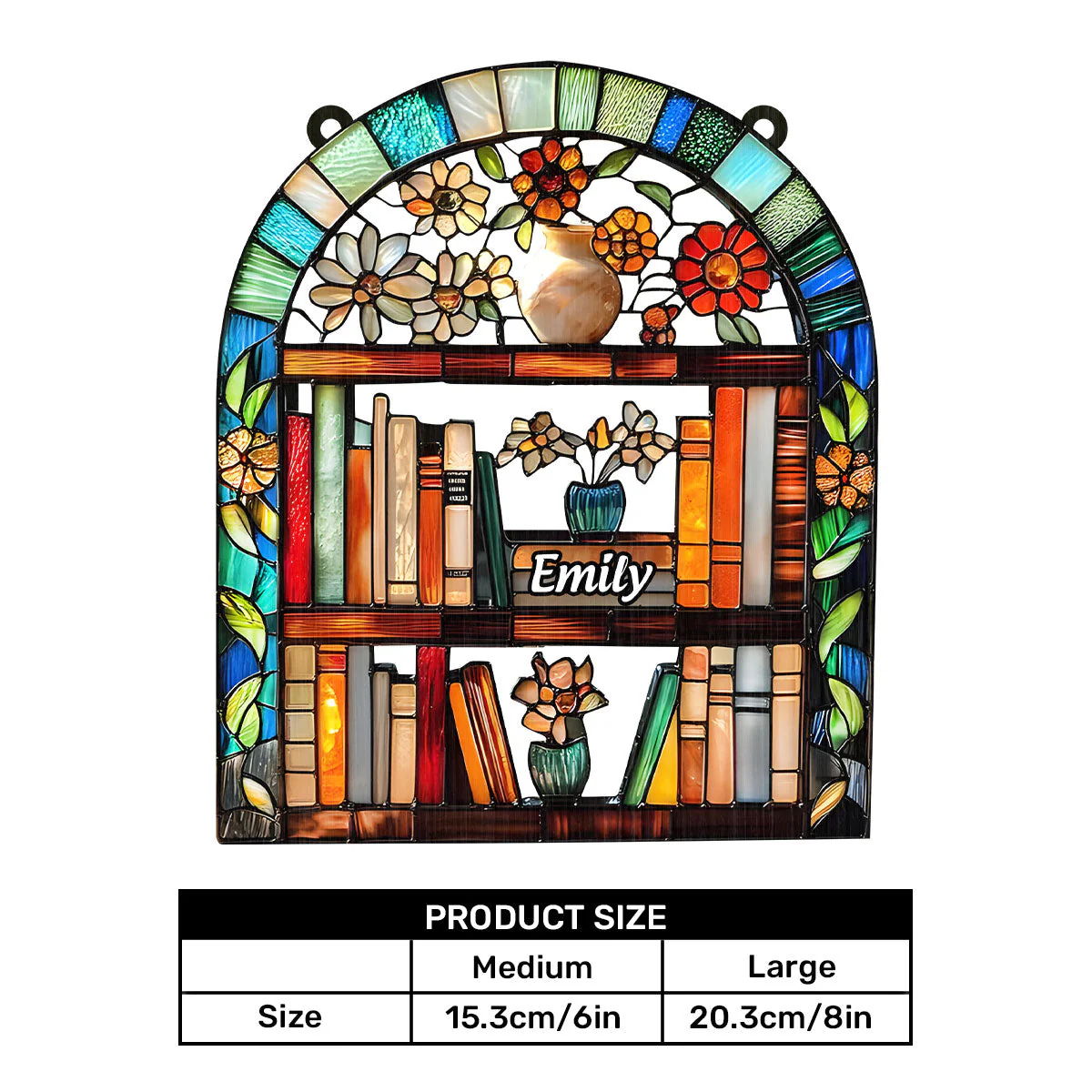 My Dream Bookshelf - Personalized Window Hanging Suncatcher - Image 5