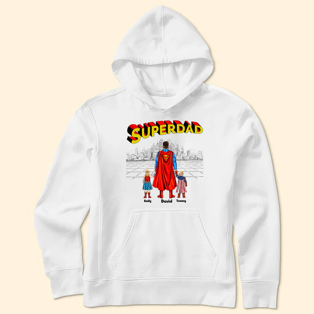 My Father My Superhero SuperDad Version - Gift For Father's Day - Personalized TShirt - Image 5