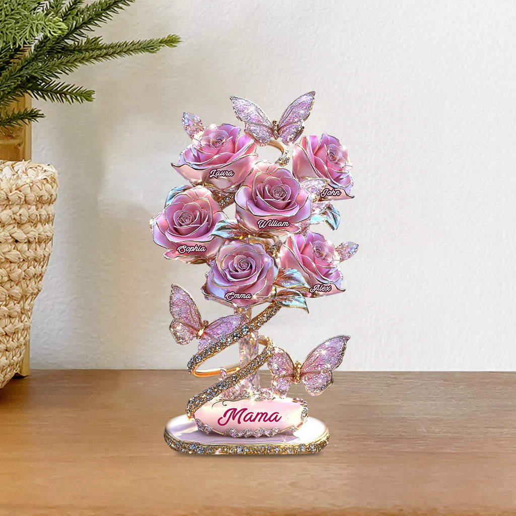 My Garden Floral - Personalized Shaped Acrylic Plaque - Gift For Mom, Grandma HN02 - Image 3