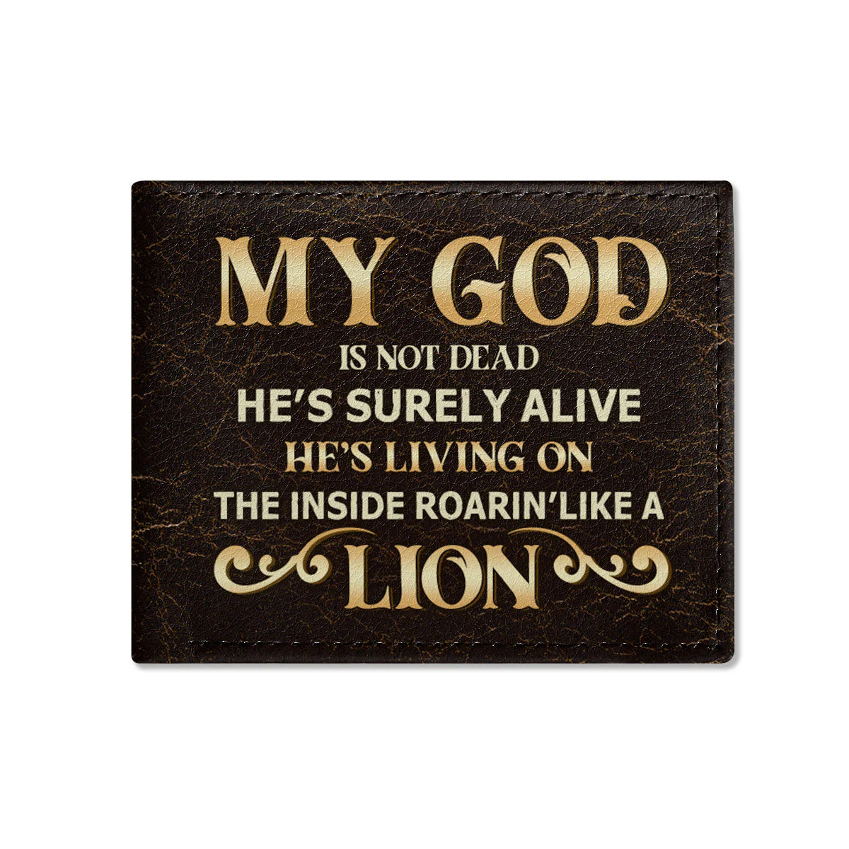 My God's Not Dead - Personalized Folded Wallet For Men - Image 2