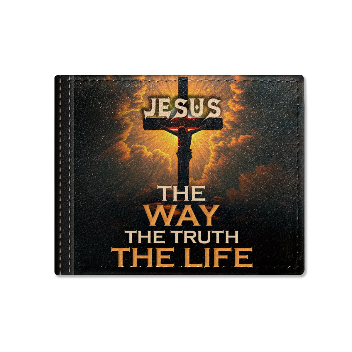 My Identity In Christ - Personalized Leather Folded Wallet TD118 - Image 2