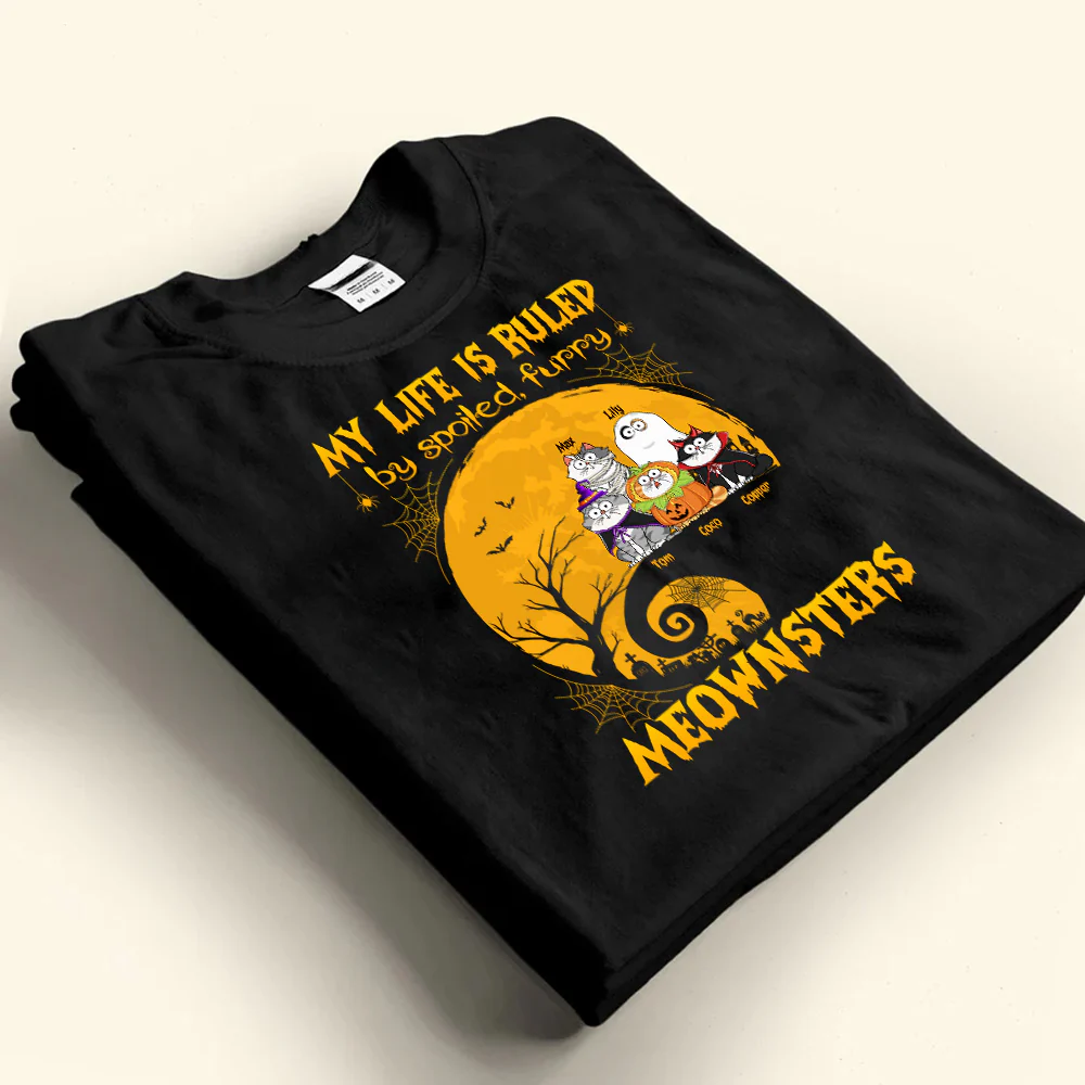 My Life Is Ruled By Meownsters - Gift For Pet Lovers - Personalized Unisex Tshirt - CLP01 NH96 - Image 3