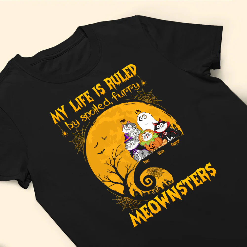 My Life Is Ruled By Meownsters - Gift For Pet Lovers - Personalized Unisex Tshirt - CLP01 NH96 - Image 4