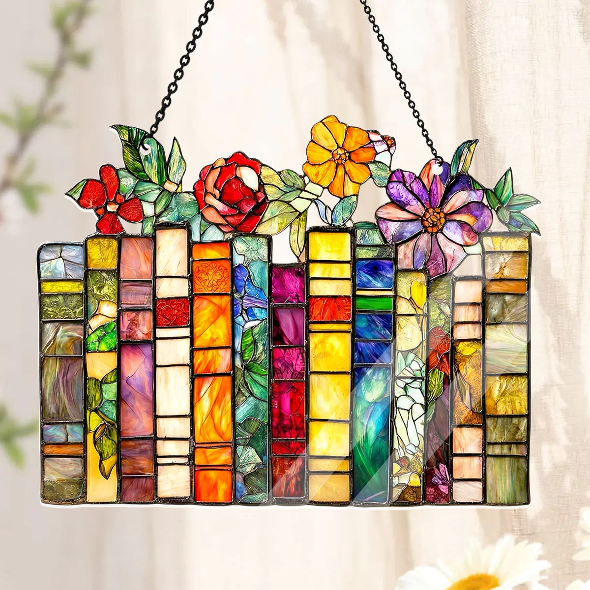 My Literary Garden - Personalized Acrylic Suncatcher - Gift For Her, Book Lovers HH01 - Image 4