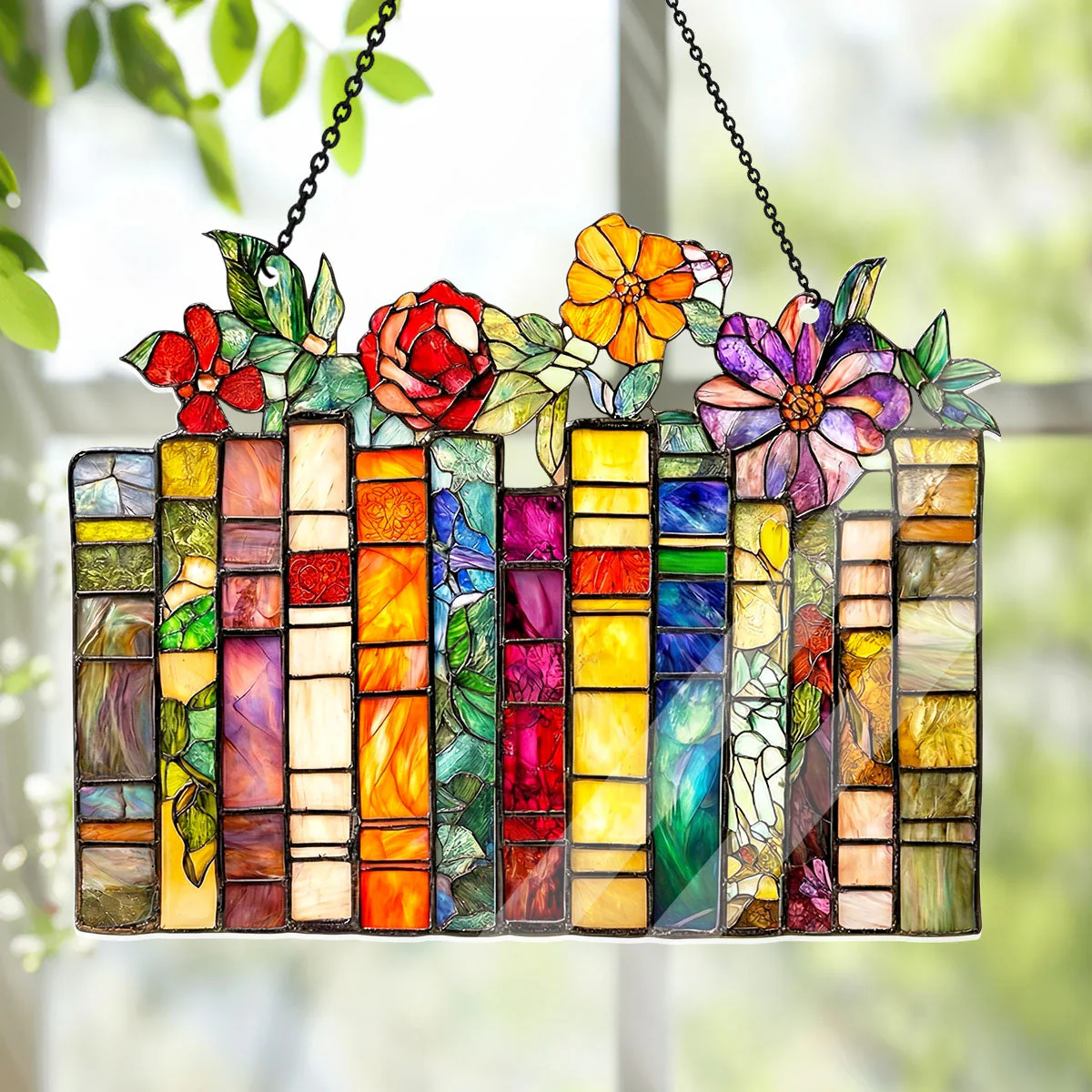 My Literary Garden - Personalized Acrylic Suncatcher - Gift For Her, Book Lovers HH01 - Image 5
