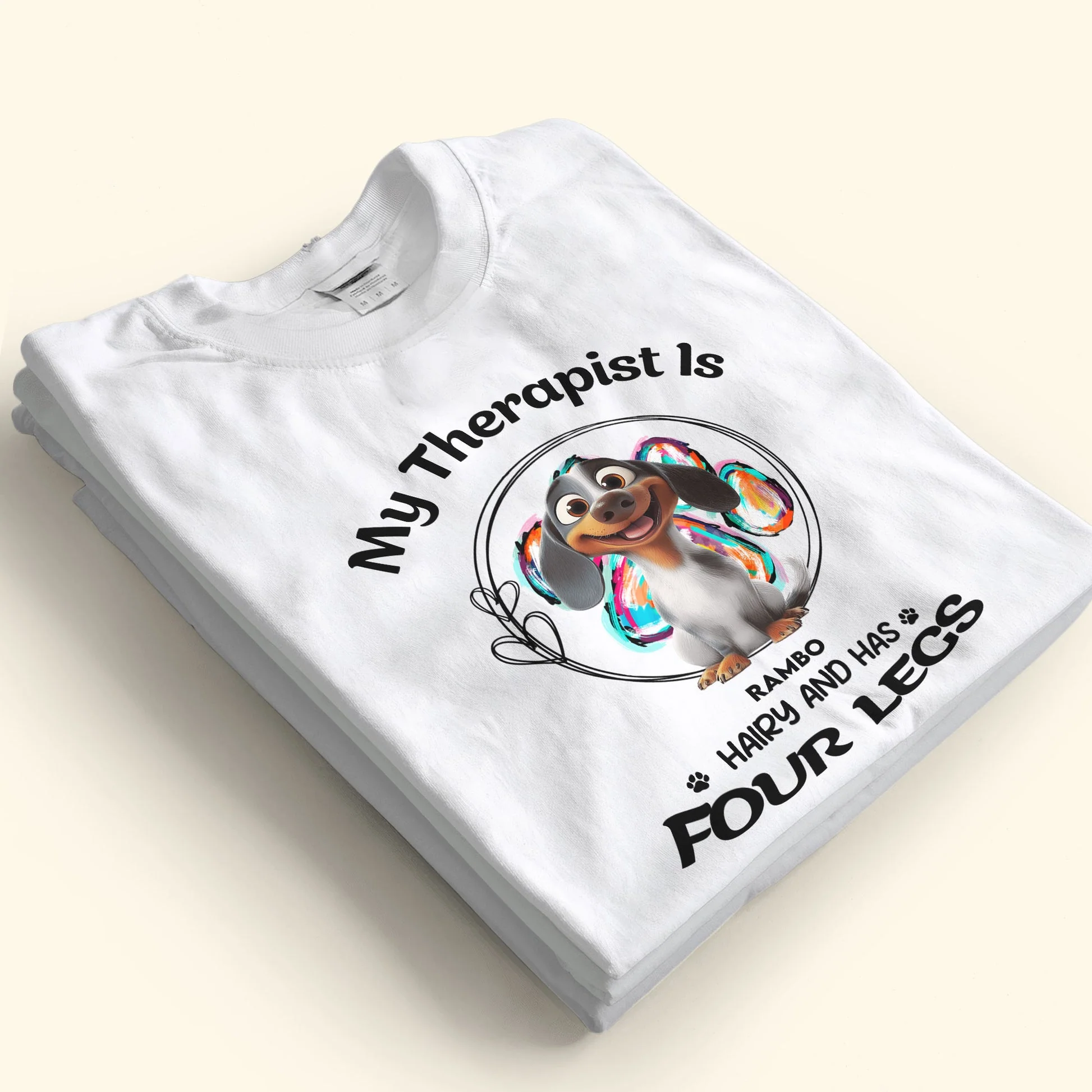 My Therapist Has Four Legs - Personalized Shirt - Gift for Pet Owners, Pet Lovers, Dog Mom, Dog Dad | CLP15. Ver4 - Image 4