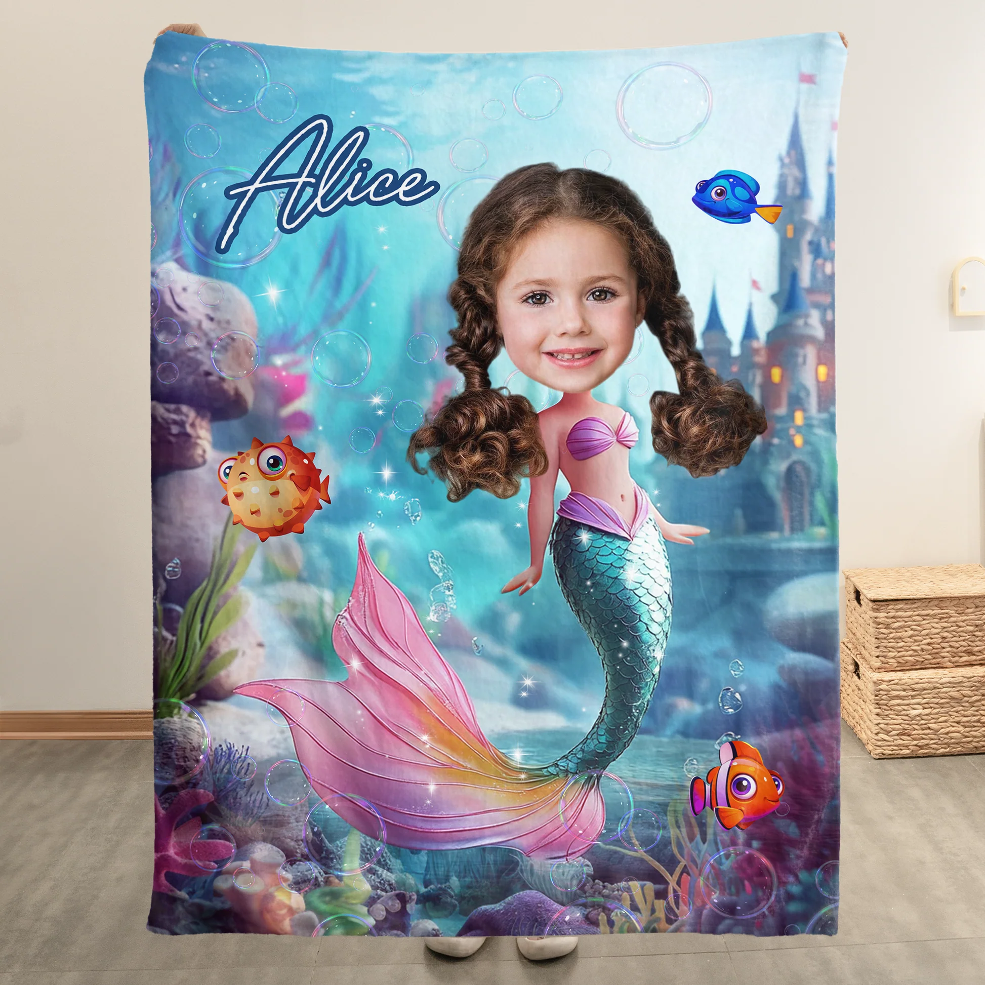 My Unicorn Princess - Personalized Photo Blanket - Christmas Gift For Daughter HH01 - Image 3