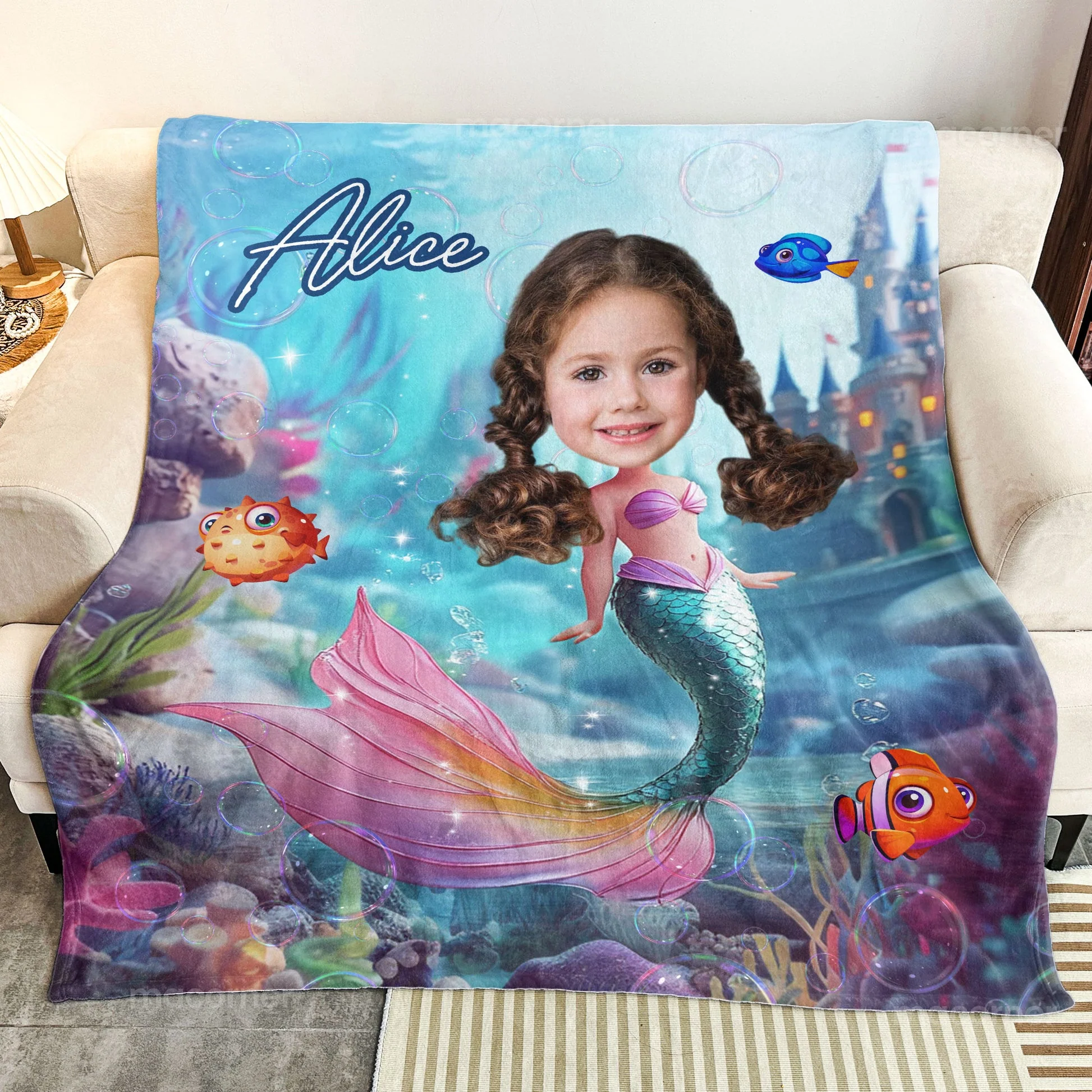 My Unicorn Princess - Personalized Photo Blanket - Christmas Gift For Daughter HH01 - Image 5