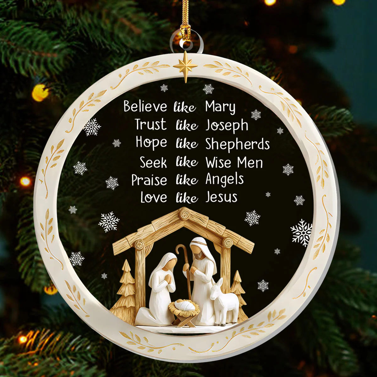 Nativity Christmas - 1-Layer Acrylic Ornament HL128 - Image 3