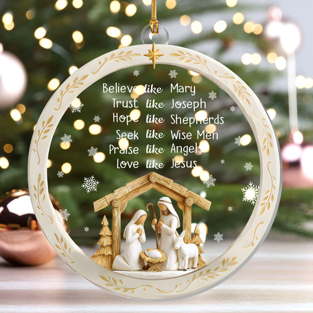 Nativity Christmas - 1-Layer Acrylic Ornament HL128 - Image 4