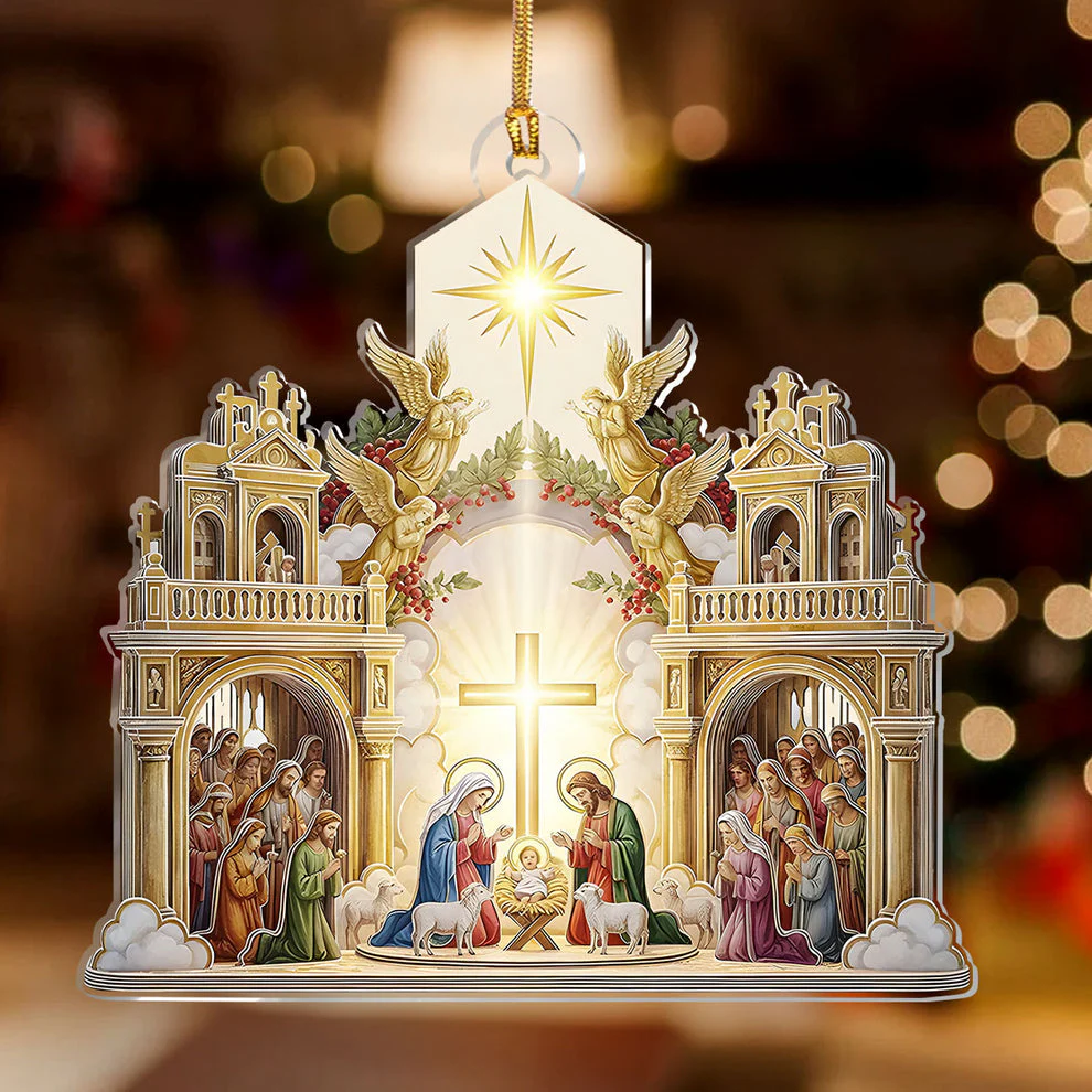 Nativity Scene Jesus - Acrylic Ornament TD118 - Image 2