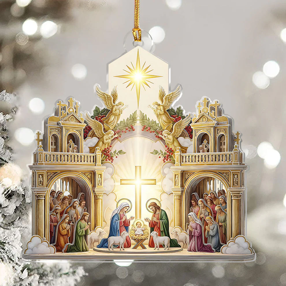Nativity Scene Jesus - Acrylic Ornament TD118 - Image 4