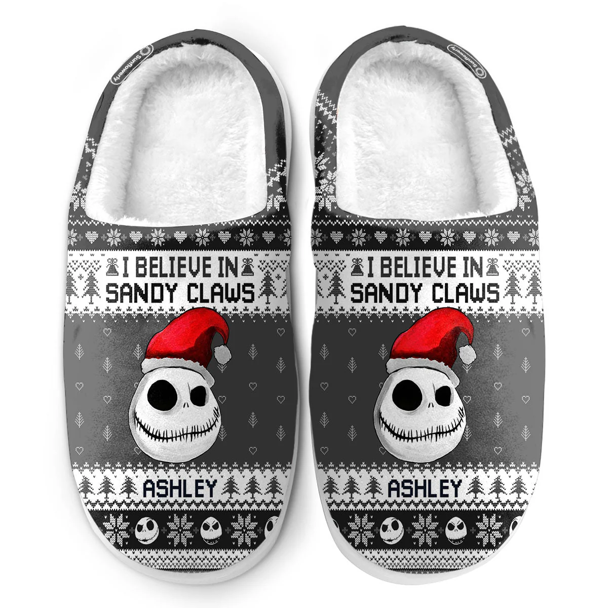 Nibc I Believe In Sandy Claws  - Personalized Slippers - Christmas Gift NA94 - Image 7