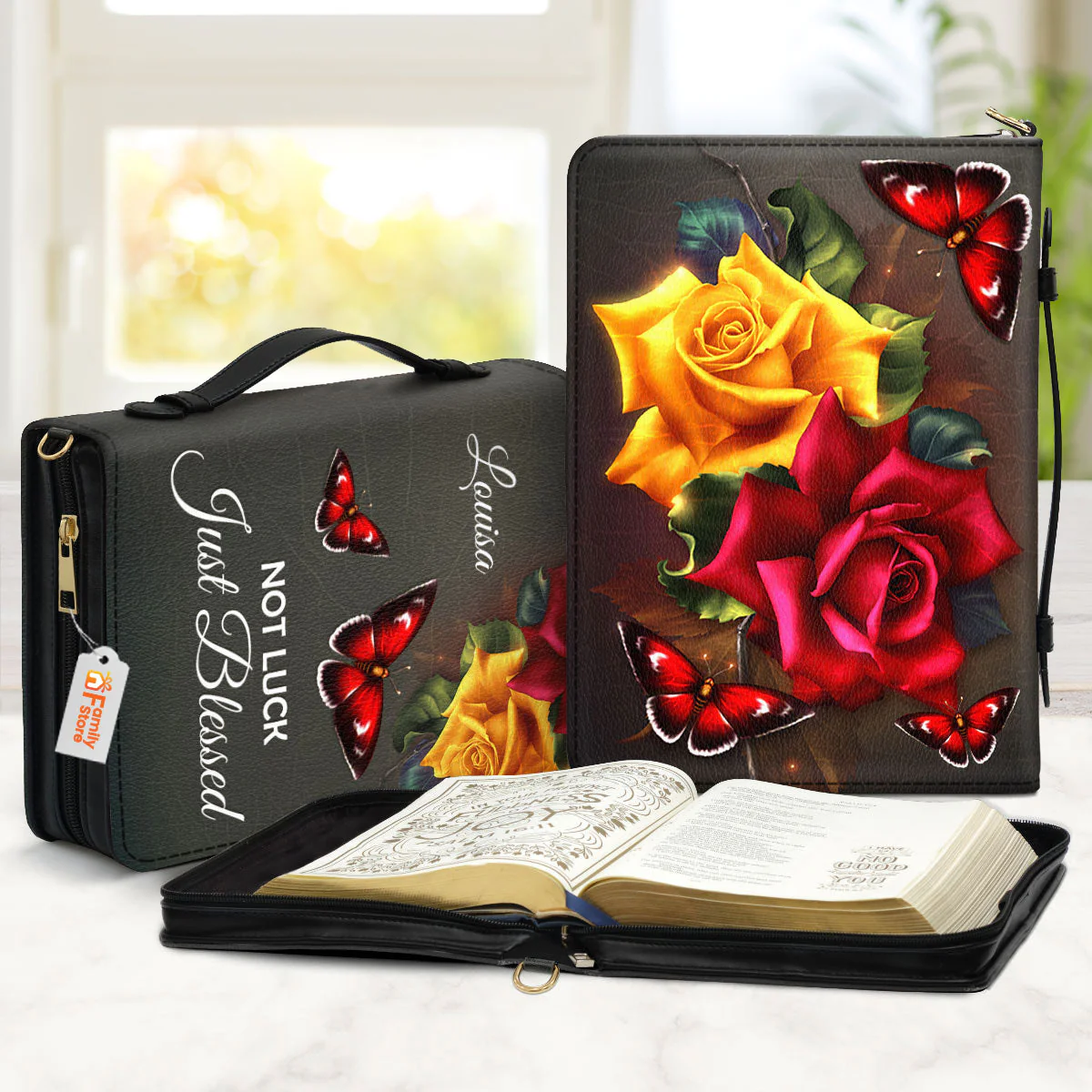 Not Luck, Just Blessed - Beautiful Personalized Bible Covers - AT4081324 - Image 2