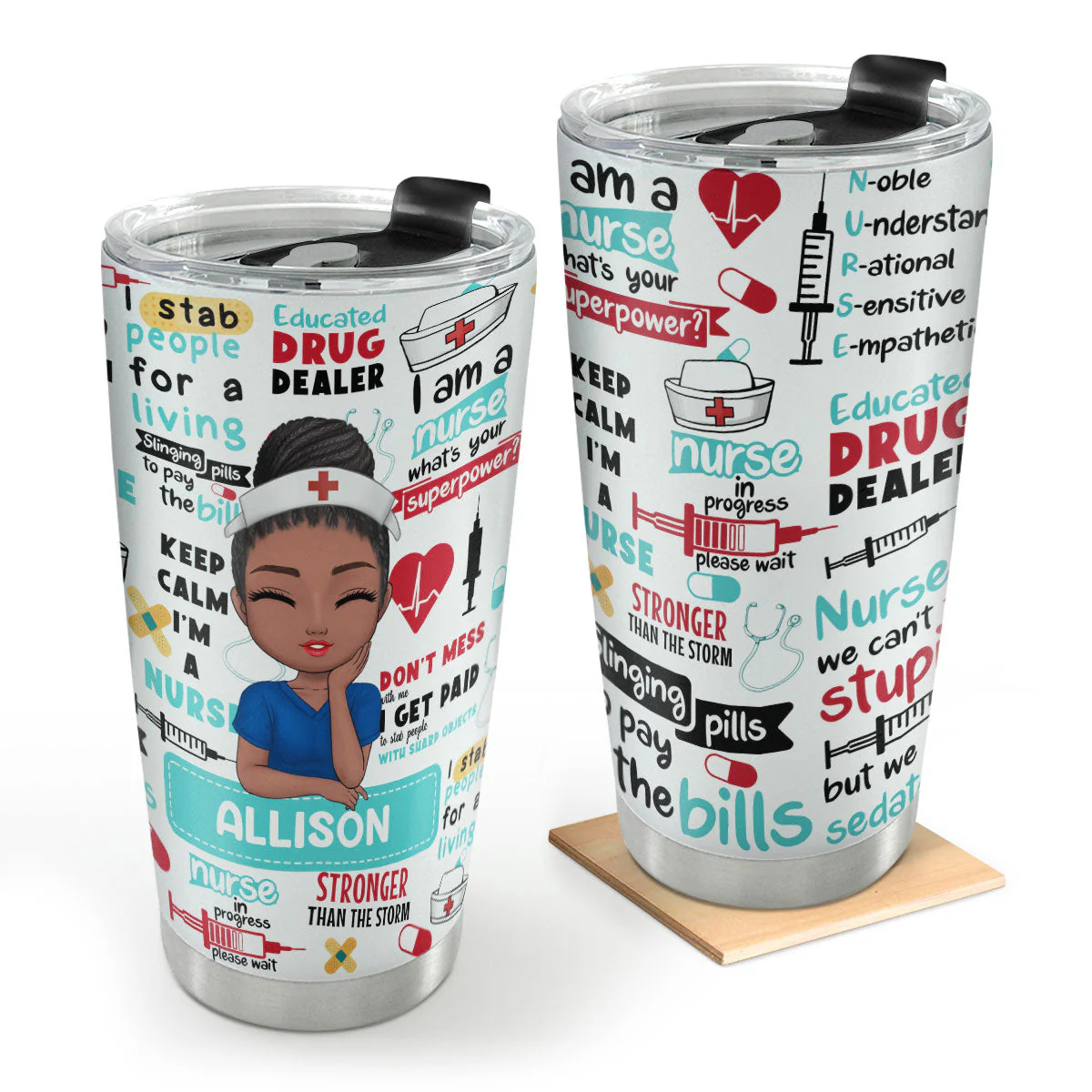 Nurse In Progress - Personalized Stainless Steel Tumbler - Gift For Nursing Students