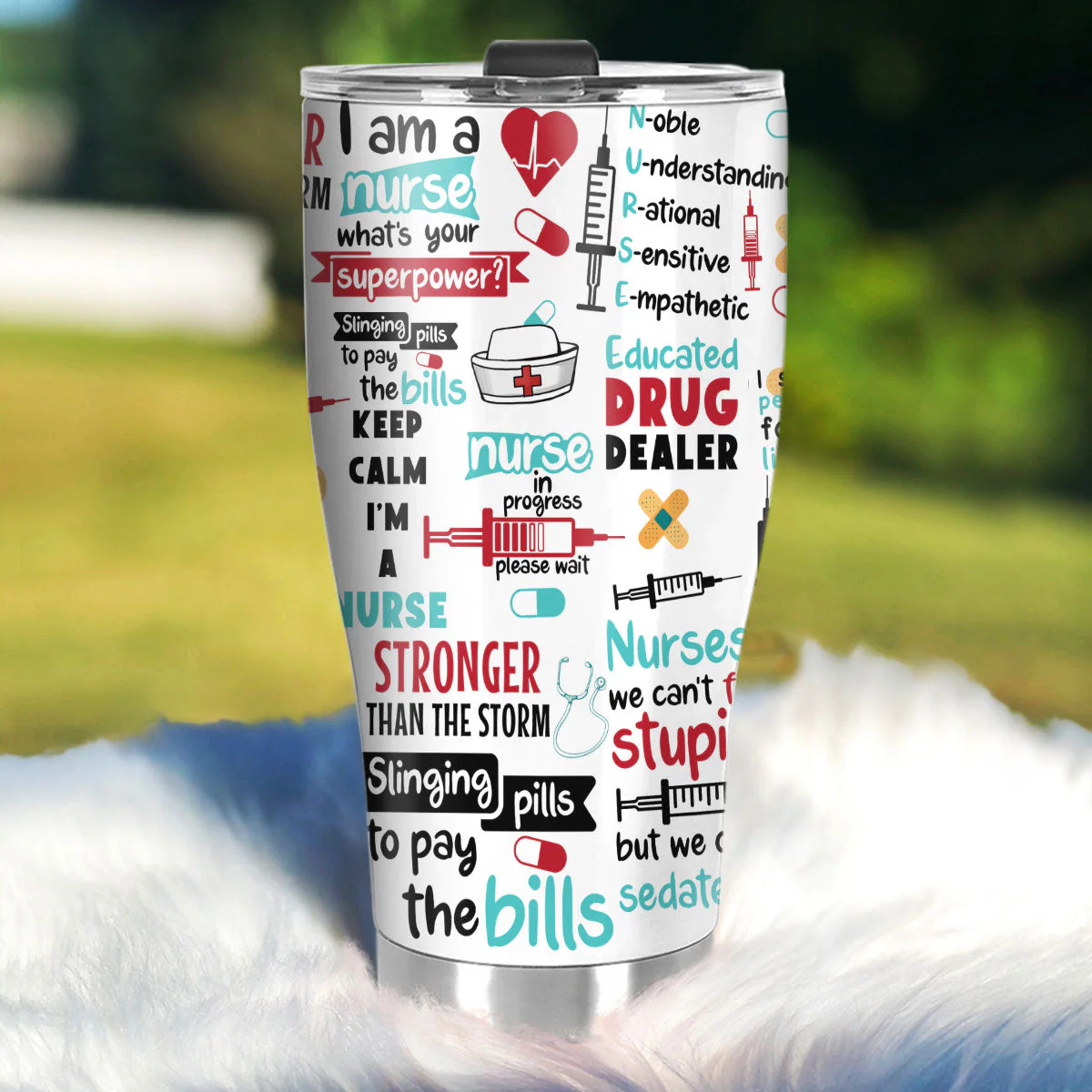 Nurse In Progress - Personalized Stainless Steel Tumbler - Gift For Nursing Students - Image 2