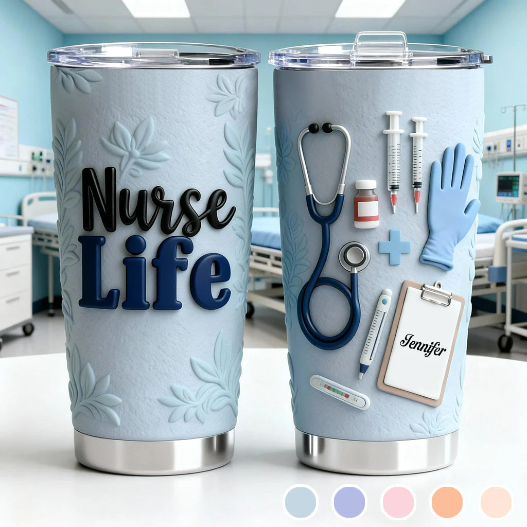 Nurse Life Healthcare Worker - Personalized Tumbler - Gift For Nurse HN02