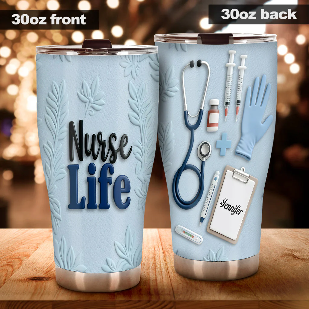 Nurse Life Healthcare Worker - Personalized Tumbler - Gift For Nurse HN02 - Image 2
