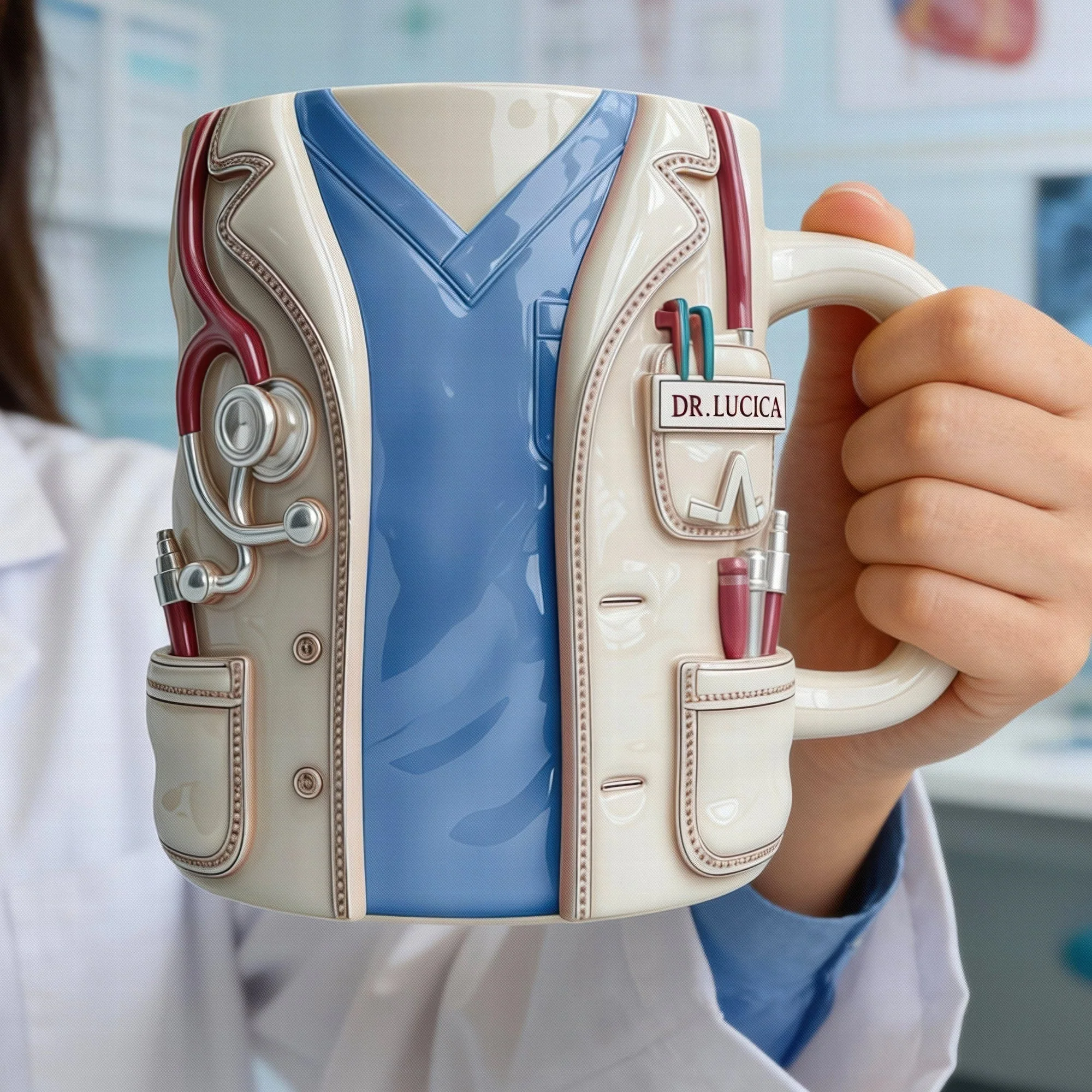 Nurse Life - Personalized White Edge-to-Edge Mug - Gift For Nurse HH01
