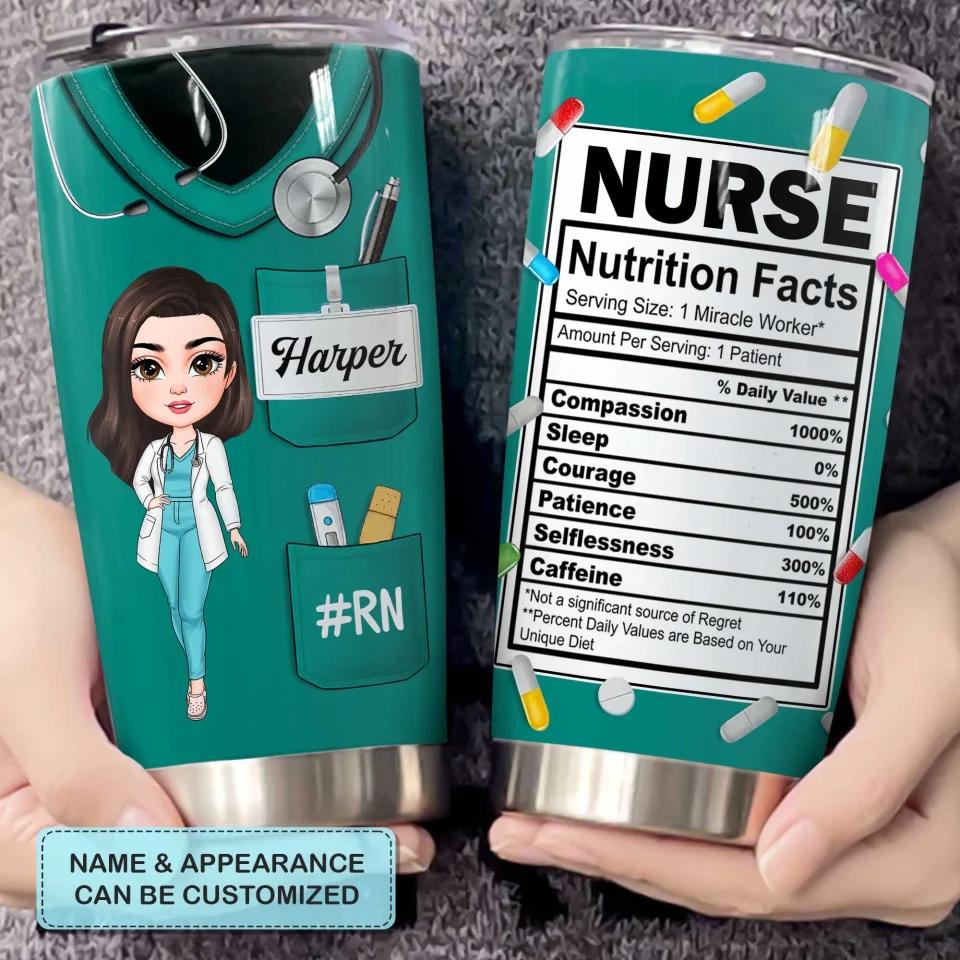 Nurse Life Pretty Doll - Personalized Tumbler - Gift For Nurse | NR4 HH01 - Image 2