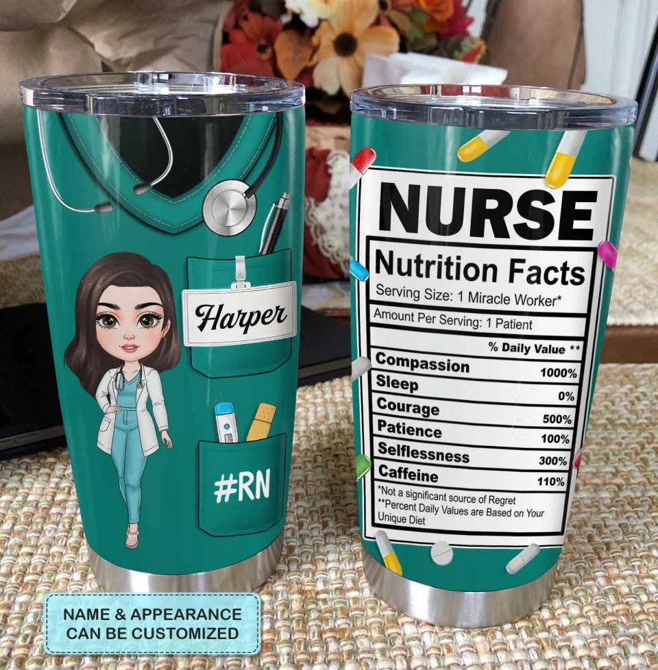 Nurse Life Pretty Doll - Personalized Tumbler - Gift For Nurse | NR4 HH01 - Image 3